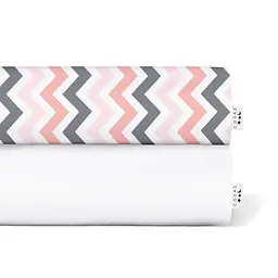 Набір простирадло полуторне 155х240 WHITE / GREY ZIGZAG COSAS (4822052057285)