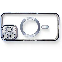 Чохол-накладка BeCover TPU Chrome Case (MagSafe) для Apple iPhone 16 Pro Max Sierra Blue (712087) - мініатюра 3