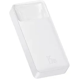 Повербанк Baseus Bipow Digital Display 2 USB + Type-C 15W 20000 mAh White - мініатюра 2