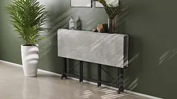 Стіл-книга трансформер Оріон 3 Ferrum-decor 750x1150x880 Чорний метал ДСП Бетон 16 мм (FRD-105087) - мініатюра 7