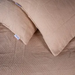 Комплект постільної білизни MirSon №20-01 Waffle Bej 2x143x210 см бежевий (2200011032627) - мініатюра 6