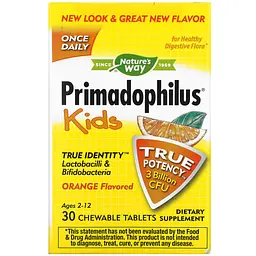 Пробіотик для дітей Nature's Way Primadophilus апельсин 30 таблеток - мініатюра 2