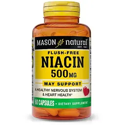 Ніацин B3 Mason Natural 500 мг 60 капсул