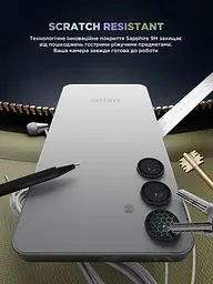Захисне скло для камери Samsung Galaxy S25 5G, Supreme BI, чорний колір, з рамкою, глянцеве скло для захисту лінз, протиударне, прозоре, з клейовим шаром по контуру, не впливає на якість фото, ArmorStandart (ARM83218) - мініатюра 5