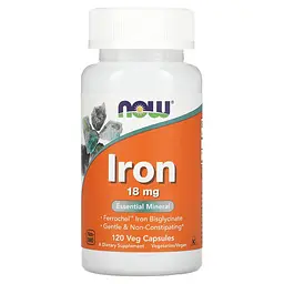 Залізо Iron 18 мг - 120 капсул
