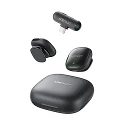 Бездротова мікрофонна система ACEFAST R1 wireless lavalier microphones Black (6974316284895) - мініатюра 6