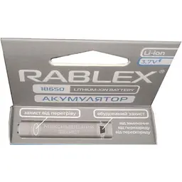 Літій-іонний акумулятор із захистом Rablex 18650 4000 mAh (Li-ion) 3.7 V Original - мініатюра 4