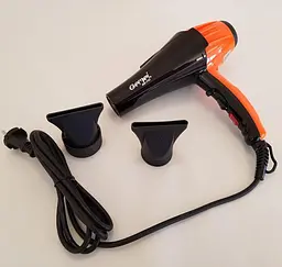 Фен для волосся Gemei GM1751 професійний з насадкою 2200 Вт чорний (lp-91045) - мініатюра 4