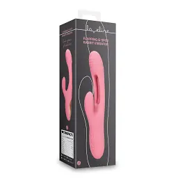 Вібратор-кролик Loveline G-spot Fluttering, 24.8 см (рожевий) - мініатюра 12