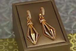 Сережки підвіски Xuping Jewelry ліхтарик 4,2 см золотисті