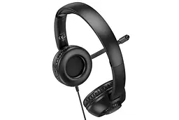 Навушники Hoco дротові з мікрофоном всеспрямованим W112 Pure Omnidirectional microphone чорні - мініатюра 3