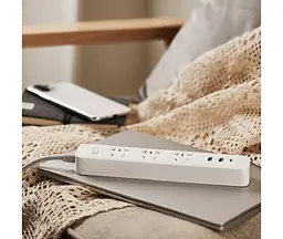 Мережевий подовжувач Mi Power Strip 20W Fast Charge (3 sockets +2 USB + 1 TypeC) - мініатюра 2