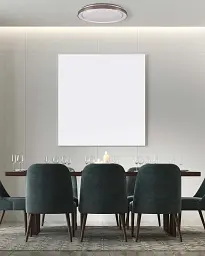 Люстра із пультом світлодіодна, стельовий світильник Goldlux 331885 Grazyna LED 1x72W 3000K/4000K/6000K 8000Lm IP44 сіра - мініатюра 2