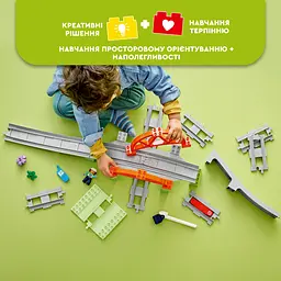 Конструктор LEGO DUPLO Додатковий набір. Залізничний міст і колії 42 деталі (10426) - мініатюра 11