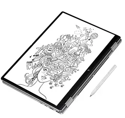 Ноутбук HP 14 OmniBook X Flip x360 14-fk0004ua 2048x1080 IPS Touch/Ryzen 5 AI 340/16GB/512SSD/UMA/W11H/Grey (C3VD1EA) - мініатюра 6