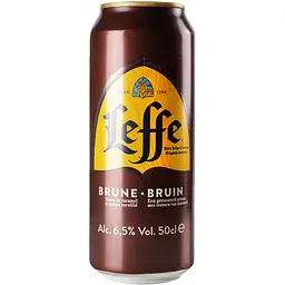 Упаковка пива Leffe Brune темне 6.5% 12 л з/б (0.5 л х 24 шт.) - мініатюра 2