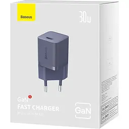 Мережевий зарядний пристрій Baseus GaN5 Fast Charger (mini) 1C 30W Purple (CCGN070705) [96291] - мініатюра 5