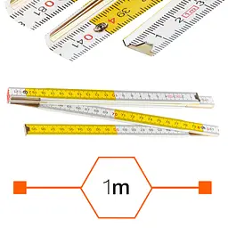 Лінійка дерев'яна складна Polax 1 м 24.5х9.2х8.2 см (38-071) - мініатюра 7