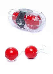 Вагінальні кульки Duo-Balls Red, 21 см, червоний - мініатюра 2