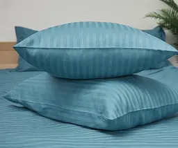 Набір наволочок Moon&Star Satin Stripe Stripe Green 40х60 см 2 шт - мініатюра 5