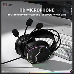 Навушники Onikuma ігрові X-91 Max з мікрофоном та RGB підсвіткою Геймерська дротова гарнітура для ПК PS4 PS5 Xbox - мініатюра 4