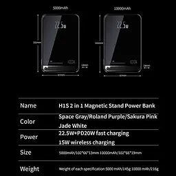 Повербанк Delicate MagSafe Powerbank бездротовий з бездротовою зарядкою для iPhone 10000 mAh 20W Purple - мініатюра 10