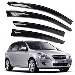 Window deflectors wind deflectors Ceed I 2006-2012 5D Hatchback Scotch 3M Voron Glass