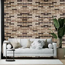 Самоклеюча декоративна 3D панель 3D Loft під коричневу катеринославську цеглу 700x770x3мм (346-3) - мініатюра 4