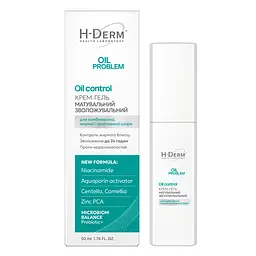 Крем-гель Health Derm Laboratory. матувальний зволожувальний Oil control із серії Oil Problem 50 мл