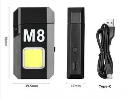 Електроімпульсна спіральна запальничка USB M8 з ліхтариком 3W UKC - мініатюра 6