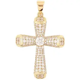 Кулон Xuping Позолота 18K "Хрест з інкрустацією цирконієм» для ланцюжка до 7мм (262380)