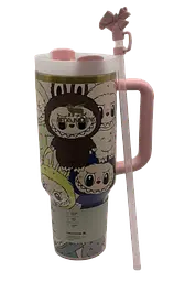 Термос термочашка Stanley Quencher H2.0 Tumbler з нержавіючої сталі 1,18 л Labubu Cup Premium Look KT8005202 - мініатюра 3