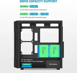 Корпус SAMA S40E без БЖ (S40E-BKAP00X1-RU) Black - мініатюра 6