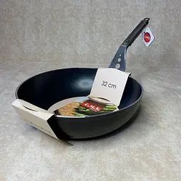 Сковорода WOK O.M.S. Collection 3750-32 см 5 л Black - мініатюра 9