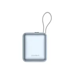 Батарея універсальна Choetech 10000mAh, 35W, PD/3.0, LED Display, buid-in type-C cabel, Blue (B832-LBE) - мініатюра 2
