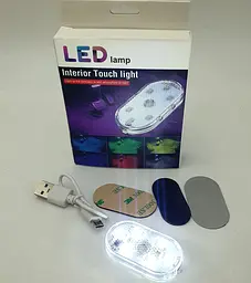 LED світильник акумуляторний сенсорний настінний 5x3см автономне освітлення підвісна магнітна лампа нічник UKC білий - мініатюра 2