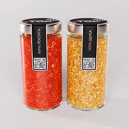 Ікра "Лосось+Щука" CapsFood імітована в Банці 500+500 г