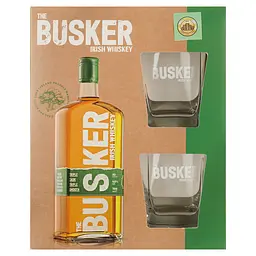 Віскі The Busker Triple Cask Triple Smooth Blended Irish Whiskey 40% 0.7 л, у подарунковому пакуванні + 2 склянки - мініатюра 2