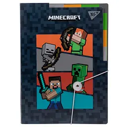 Папка YES А4 з 3 роздільниками на резинці Minecraft (492112)