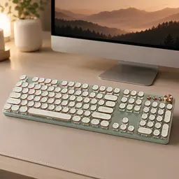 Механічна клавіатура Typewriter Mechanical Keyboard / Клавіатура з яскравим підсвічуванням / Клавіатура з підсвічуванням - мініатюра 2