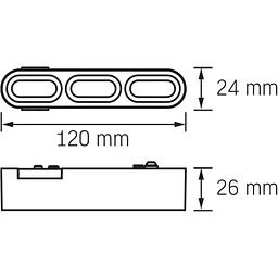 Світильник Videx LD13B Магнітний трековий 5.5 W 4000 K 48 V чорний (VL-TRMS-LD13B) - мініатюра 2