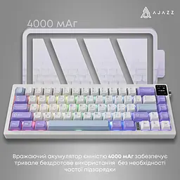 Клавіатура Ajazz AK650 Flying Fish Switch Purple (AK650-FF-PWB) - мініатюра 14