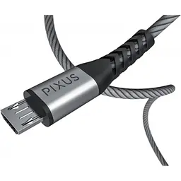 Дата кабель USB 2.0 AM to Micro 5P 1.0m Flex Gray Pixus (4897058531145) - мініатюра 5