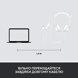 Навушники Logitech H390 USB White (981-001286) - мініатюра 8