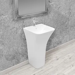 Умивальник Rea Ada Slim 43x45 окремостоячий, білий (REA-U9902) - мініатюра 4