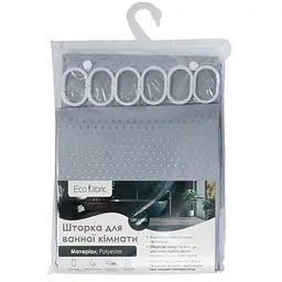 Шторка для ванної кімнати Eco Fabric Піка 180*180 см темно-сірий (EF-1801-DG)
