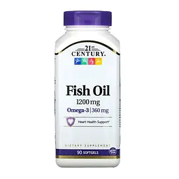 Омега-3 21st Century Fish Oil 1200 мг 90 softgels