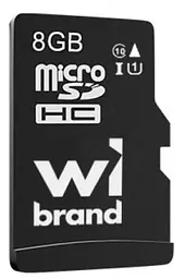 Карта пам'яті microSDHC, 8Gb, Wibrand, Class10, без адаптера (WICDHC10/8GB)
