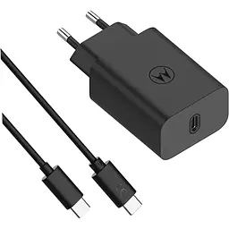 Мережевий зарядний пристрій Motorola TurboPower 30W + Сable Type-C to Type-C Black [SJMC302] [117774] - мініатюра 2