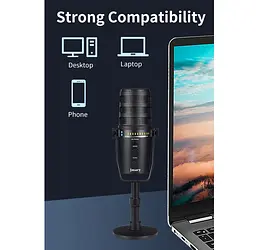 Професійний студійний конденсаторний мікрофон Jmary MCPW12 USB Black - мініатюра 5